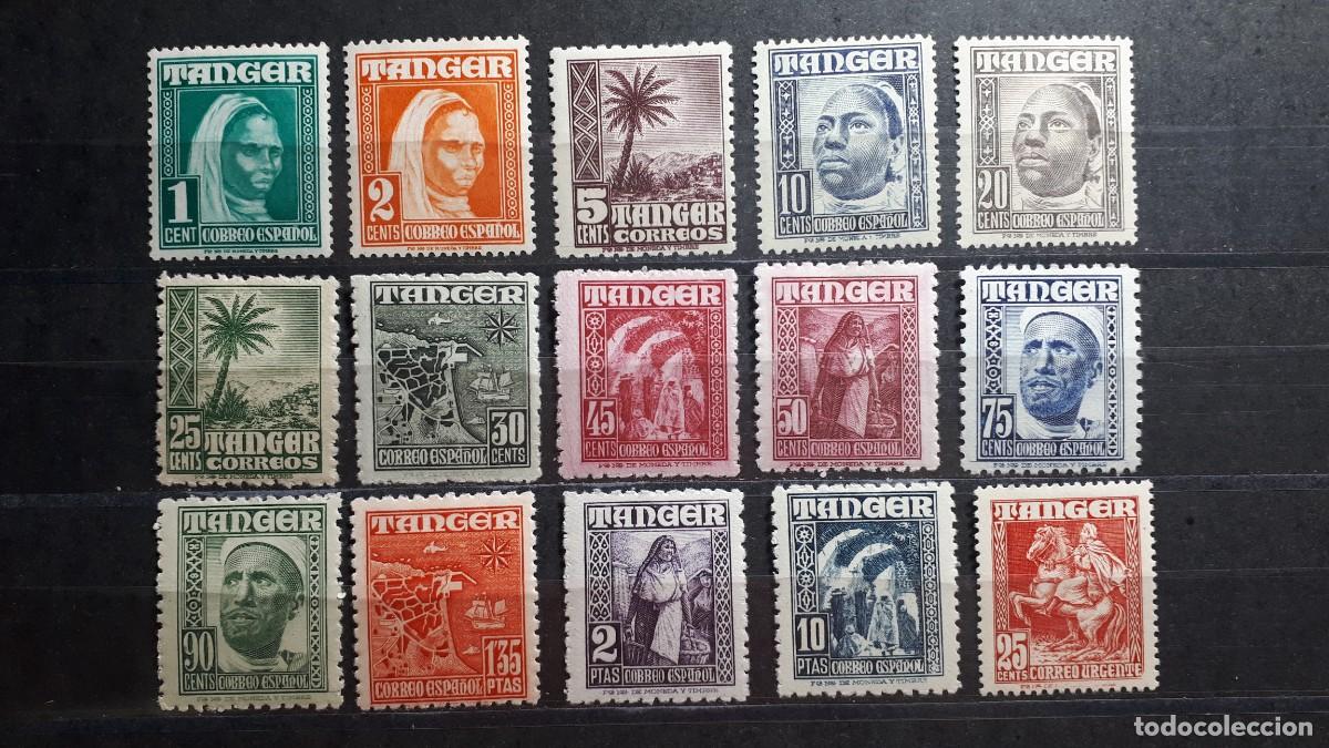 Sellos: T&Aacute;NGER. A&Ntilde;O 1948. *. Edifil 151/65