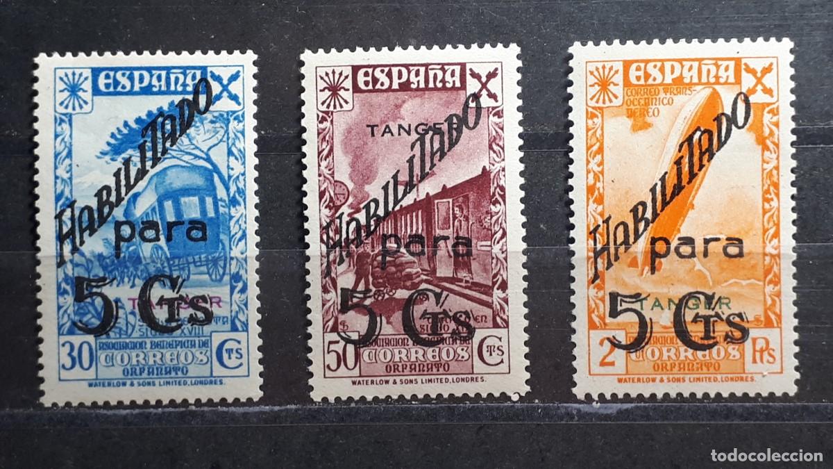 Sellos: T&Aacute;NGER. A&Ntilde;O 1941. *. Edifil beneficencia 13, 14, 16