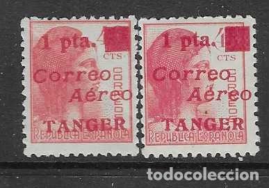 Sellos: TANGER, PAREJA DE 1 PTA. SOBRE 40 CTS, Y 1 PTA. SOBRE 45 CTS.- VER FOTOS