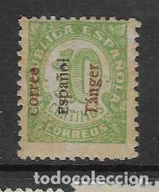 Sellos: TANGER, 10 CTS. SOBRECARGA, ROJA Y NEGRA, VER FOTOS