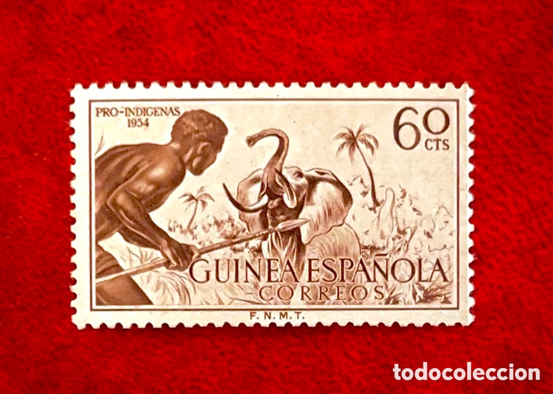 Sellos: Sello Guinea Espa&ntilde;ola Pro Indigenas 1954
