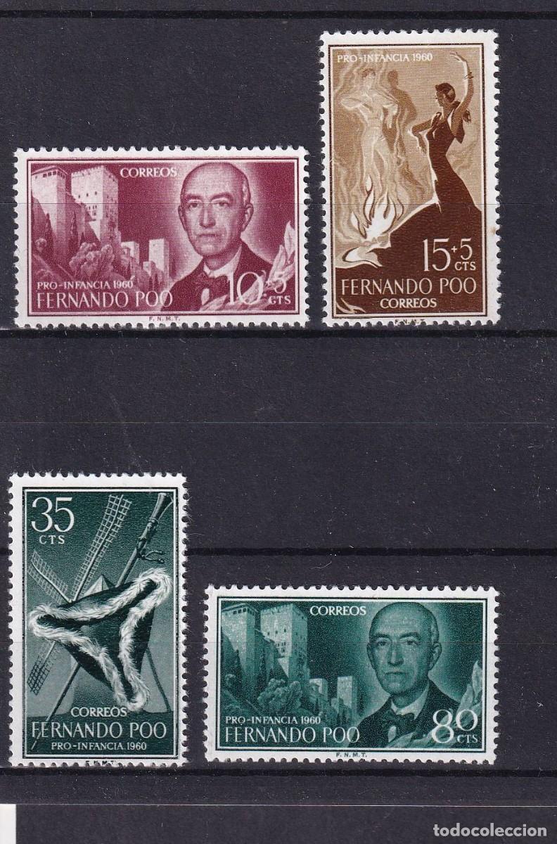 Briefmarken: Sellos DEPENDENCIAS ESPA&Ntilde;OLAS FERNANDO POO a&ntilde;o 1960 Edifil 188/191** en NUEVO