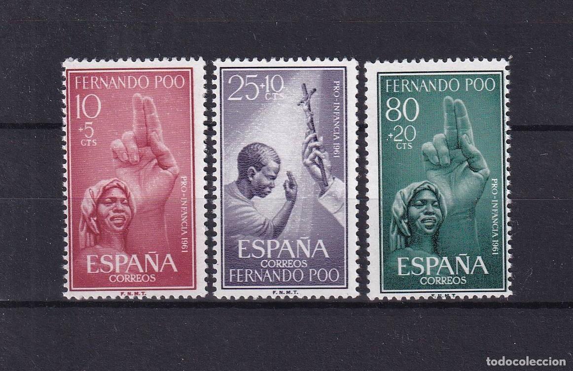 Briefmarken: Sellos DEPENDENCIAS ESPA&Ntilde;OLAS FERNANDO POO a&ntilde;o 1961 Edifil 196/198** en NUEVO