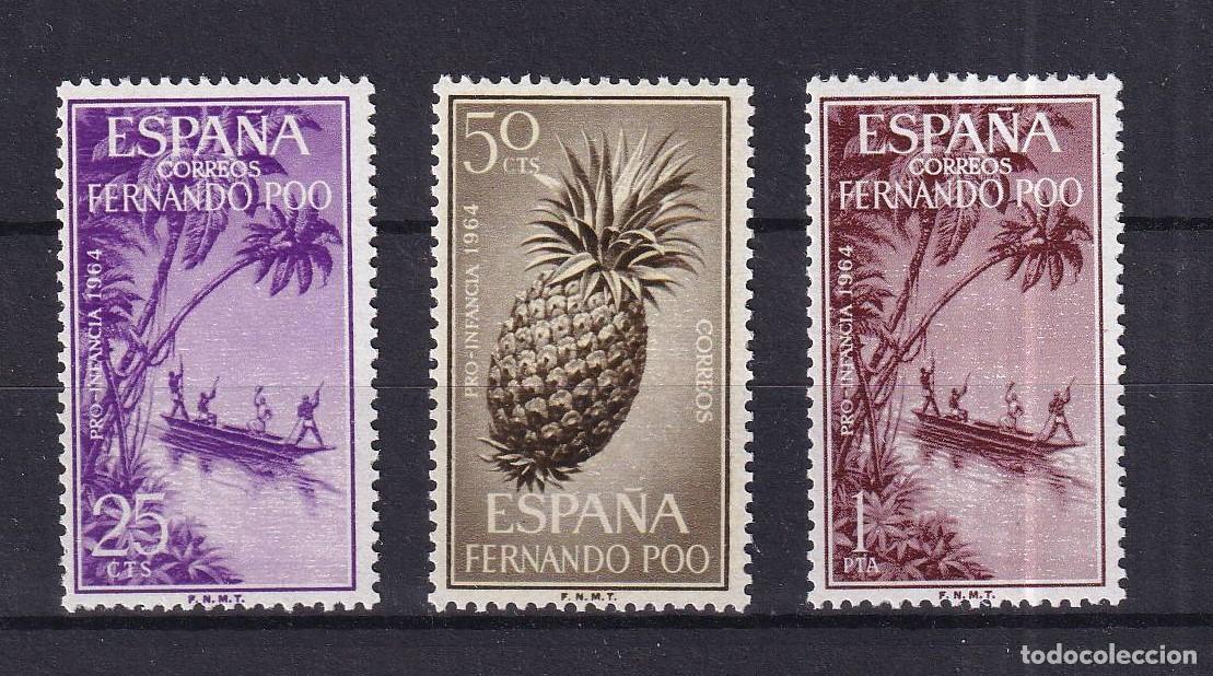 Briefmarken: Sellos DEPENDENCIAS ESPA&Ntilde;OLAS FERNANDO POO a&ntilde;o 1964 Edifil 223/225** en NUEVO