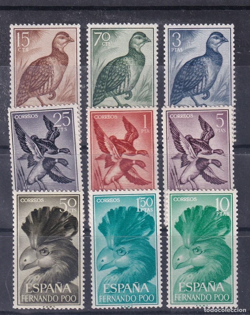 Briefmarken: Sellos DEPENDENCIAS ESPA&Ntilde;OLAS FERNANDO POO a&ntilde;o 1964 Edifil 226/234** en NUEVO