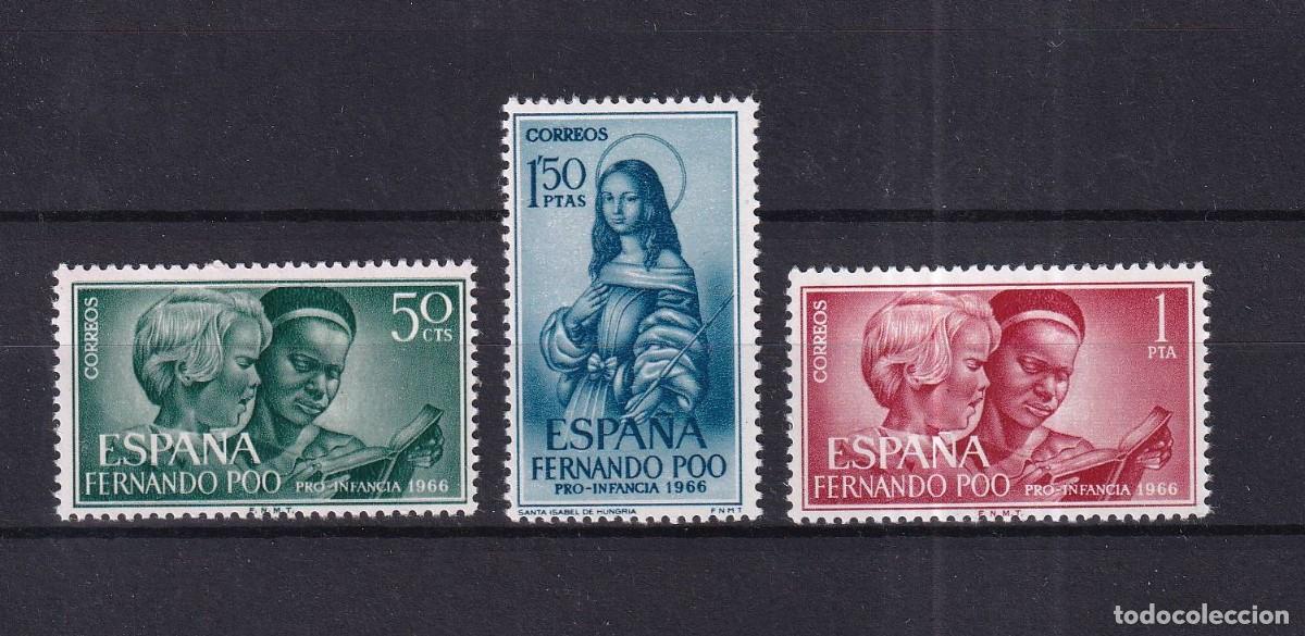Briefmarken: Sellos DEPENDENCIAS ESPA&Ntilde;OLAS FERNANDO POO a&ntilde;o 1966 Edifil 248/250** en NUEVO