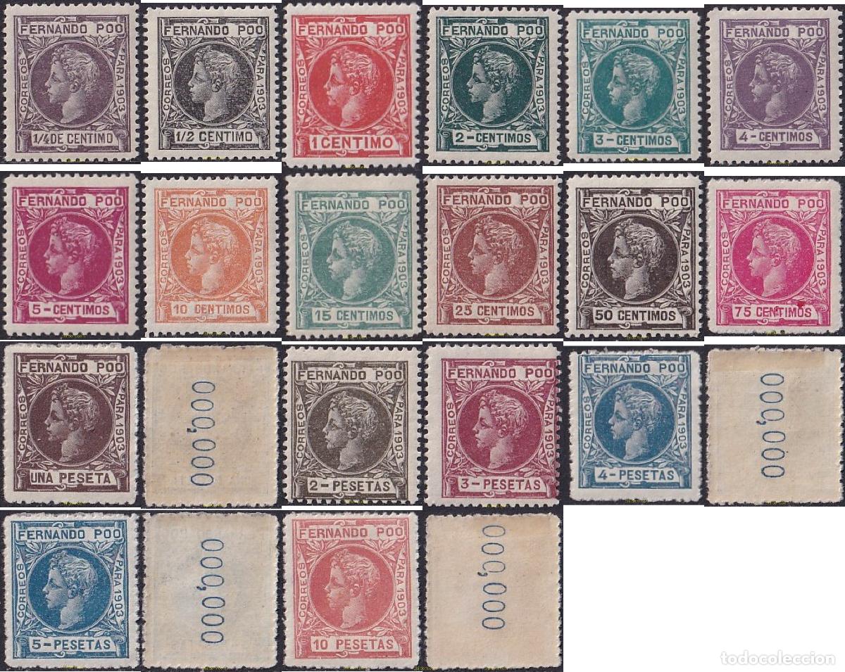 Sellos: 794091 MNH FERNANDO POO 1903 ALFONSO XIII
