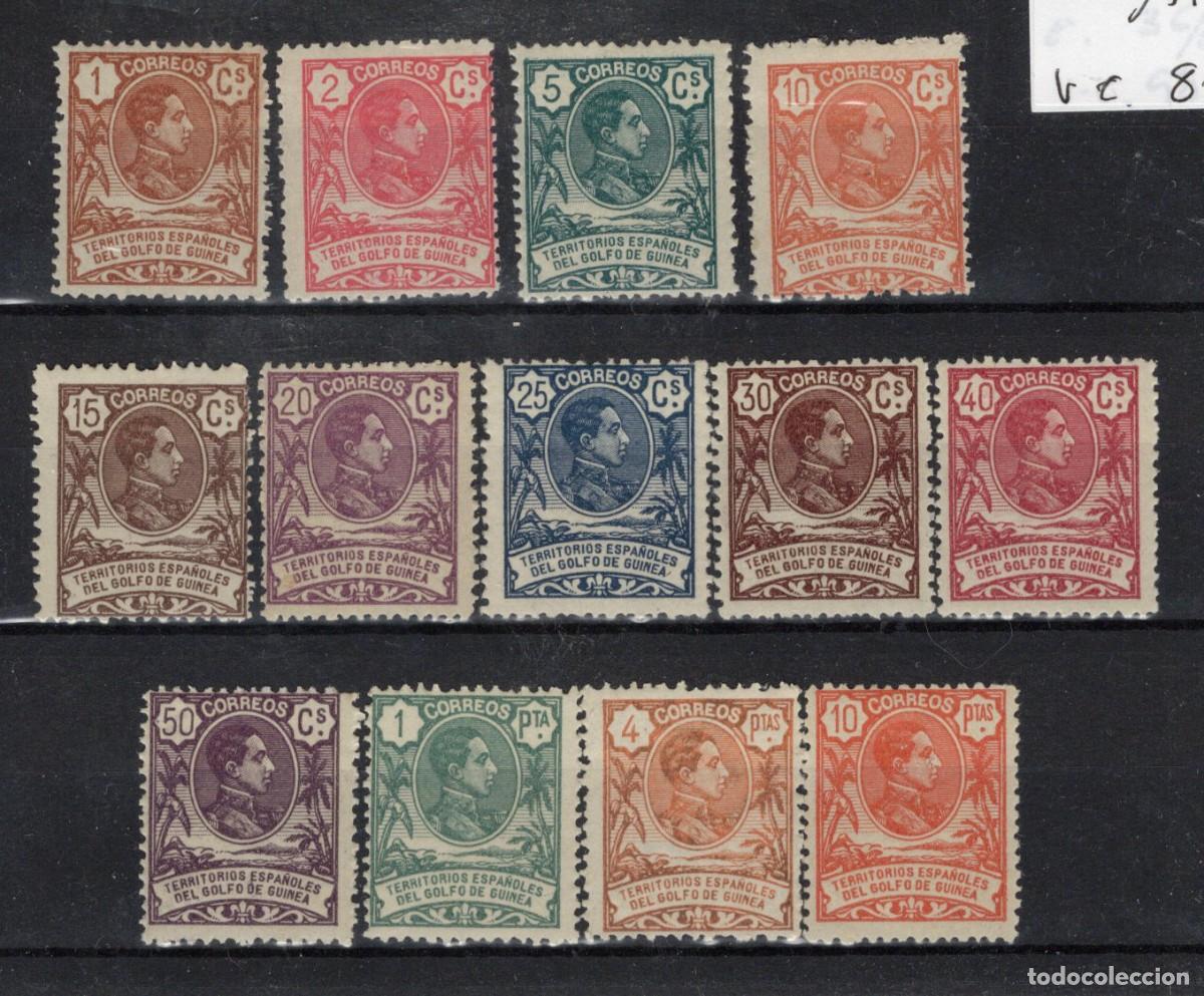 Francobolli: Sellos DEPENDENCIAS ESPA&Ntilde;OLAS GUINEA a&ntilde;o 1909 Edifil 59/71** SERIE COMPLETA en NUEVO v.c. 80 &euro;