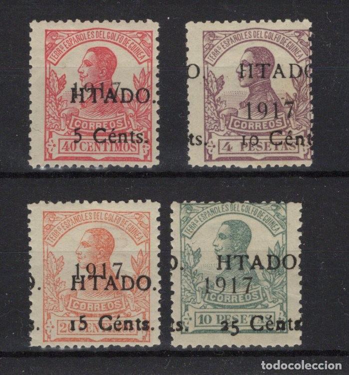 Stamps: Sellos DEPENDENCIAS ESPA&Ntilde;OLAS GUINEA a&ntilde;o 1918 Edifil 124/127** SERIE COMPLETA en NUEVO v.c. 450 &euro;