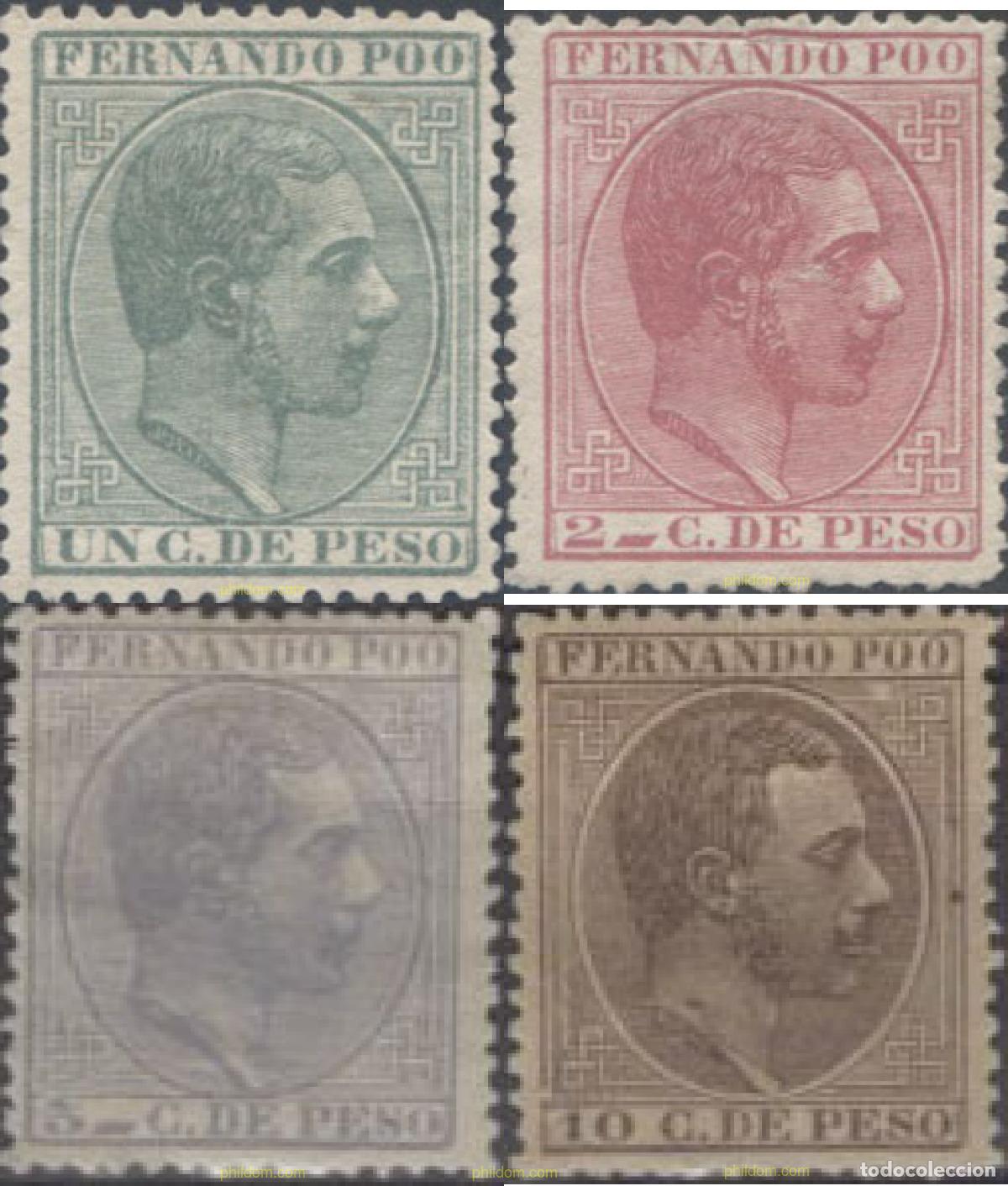 Sellos: 657262 HINGED FERNANDO POO 1882 ALFONSO XII - VALORES EN C DE PESO