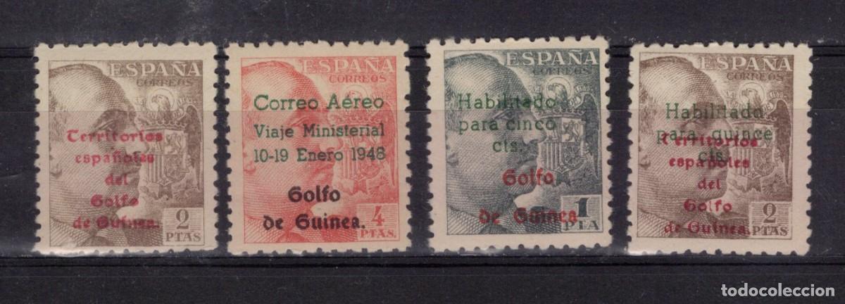 Stamps: Sellos DEPENDENCIAS ESPA&Ntilde;OLAS GUINEA a&ntilde;o 1943/49 Edifil 271/274** SERIE COMPLETA en NUEVO sin 273A