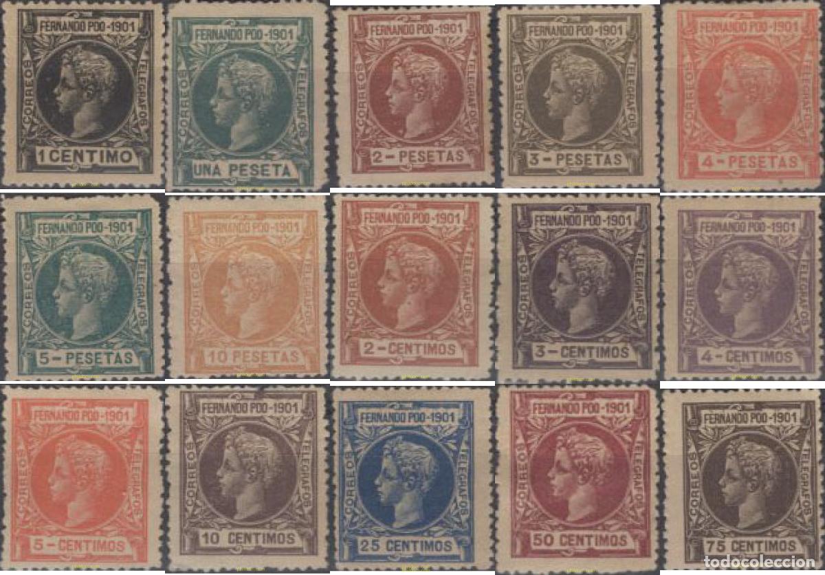 Sellos: 657263 HINGED FERNANDO POO 1901 MILESIMAS