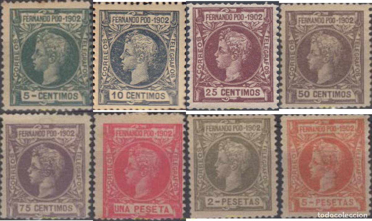 Sellos: 657264 HINGED FERNANDO POO 1902 ALFONSO XIII