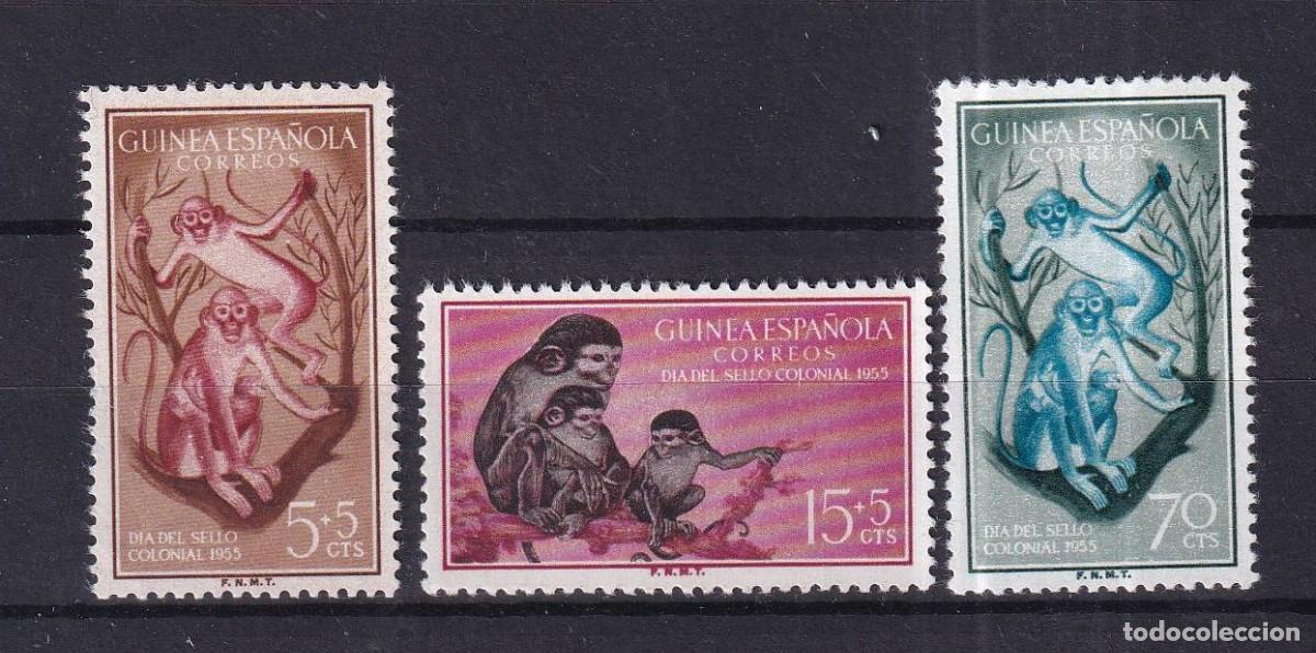 Stamps: Sellos DEPENDENCIAS ESPA&Ntilde;OLAS GUINEA a&ntilde;o 1955 Edifil 355/357** SERIE COMPLETA en NUEVO v.c. 10 &euro;