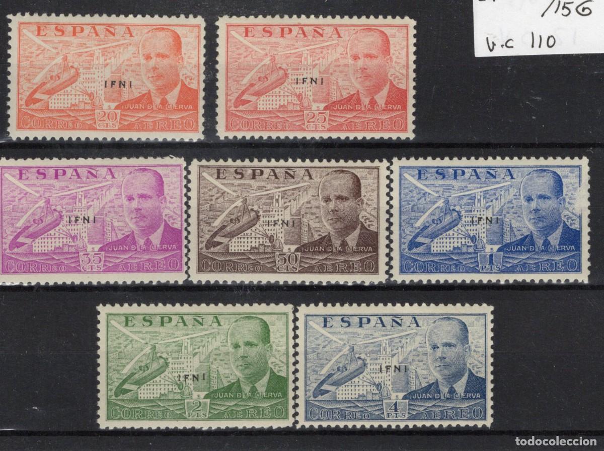 Selos: Sellos DEPENDENCIAS ESPA&Ntilde;OLAS IFNI a&ntilde;o 1941 Edifil 15A/15G** SERIE COMPLETA en NUEVO v.c. 110 &euro;