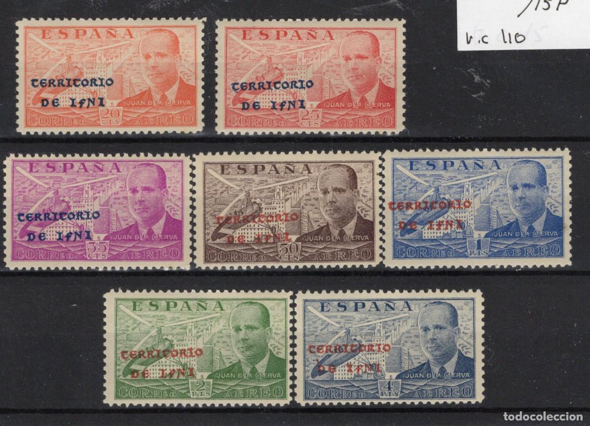 Selos: Sellos DEPENDENCIAS ESPA&Ntilde;OLAS IFNI a&ntilde;o 1941 Edifil 15H/15P** SERIE COMPLETA en NUEVO v.c. 110 &euro;