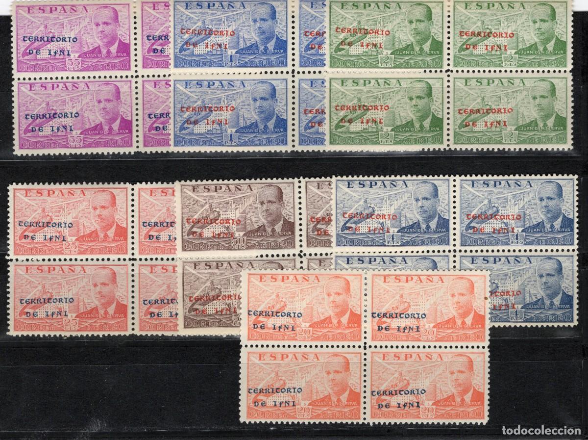 Selos: Sellos DEPENDENCIAS ESPA&Ntilde;OLAS IFNI a&ntilde;o 1941 Edifil 15H/15P** bloque de 4 en NUEVO v.c. 520 &euro;