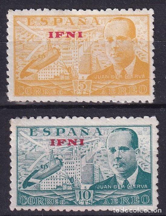 Stamps: Sellos DEPENDENCIAS ESPA&Ntilde;OLAS IFNI a&ntilde;o 1948 Edifil 57/58** SERIE COMPLETA en NUEVO v.c. 8 &euro;