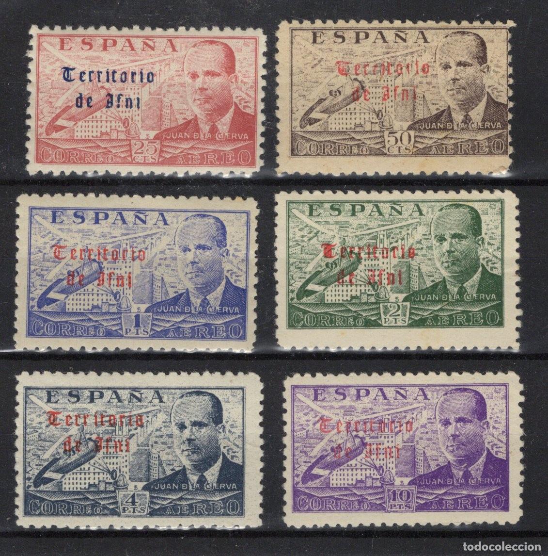 Stamps: Sellos DEPENDENCIAS ESPA&Ntilde;OLAS IFNI a&ntilde;o 1949 Edifil 59/64** SERIE COMPLETA en NUEVO v.c. 50 &euro;