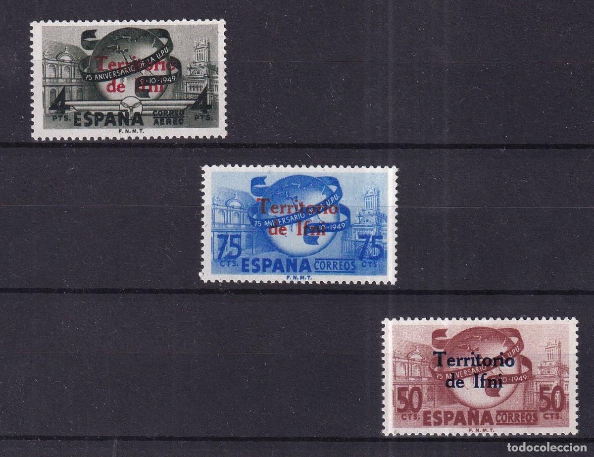 Stamps: Sellos DEPENDENCIAS ESPA&Ntilde;OLAS IFNI a&ntilde;o 1949 Edifil 65/67** SERIE COMPLETA en NUEVO v.c. 21 &euro;