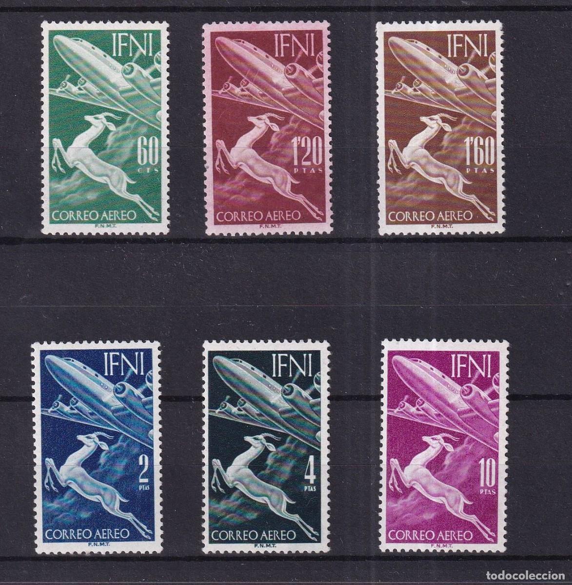 Sellos: Sellos DEPENDENCIAS ESPA&Ntilde;OLAS IFNI a&ntilde;o 1953 Edifil 89/94** SERIE COMPLETA en NUEVO v.c. 20 &euro;