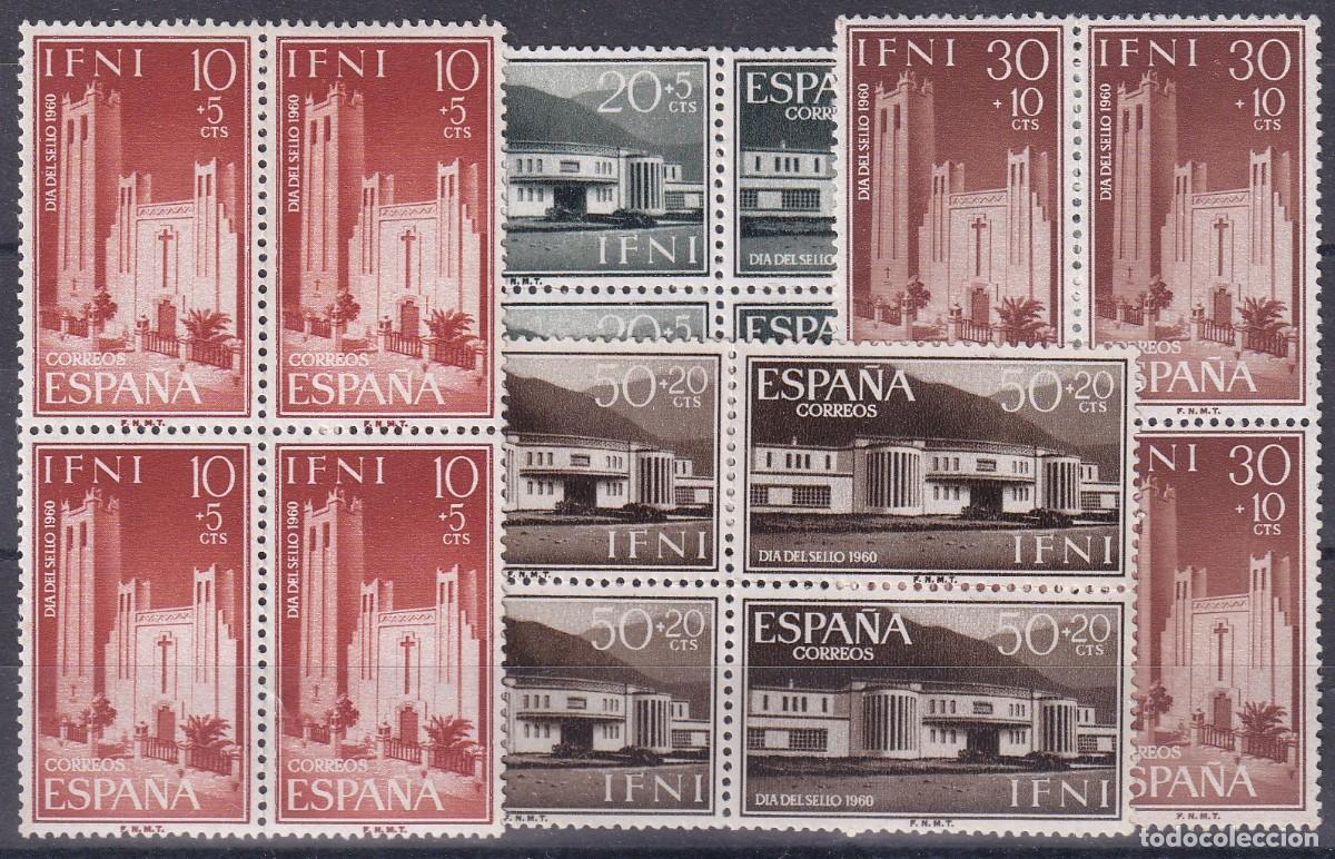 Sellos: Sellos DEPENDENCIAS ESPA&Ntilde;OLAS IFNI a&ntilde;o 1960 Edifil 172/175** SERIE COMPLETA bloque 4 en NUEVO