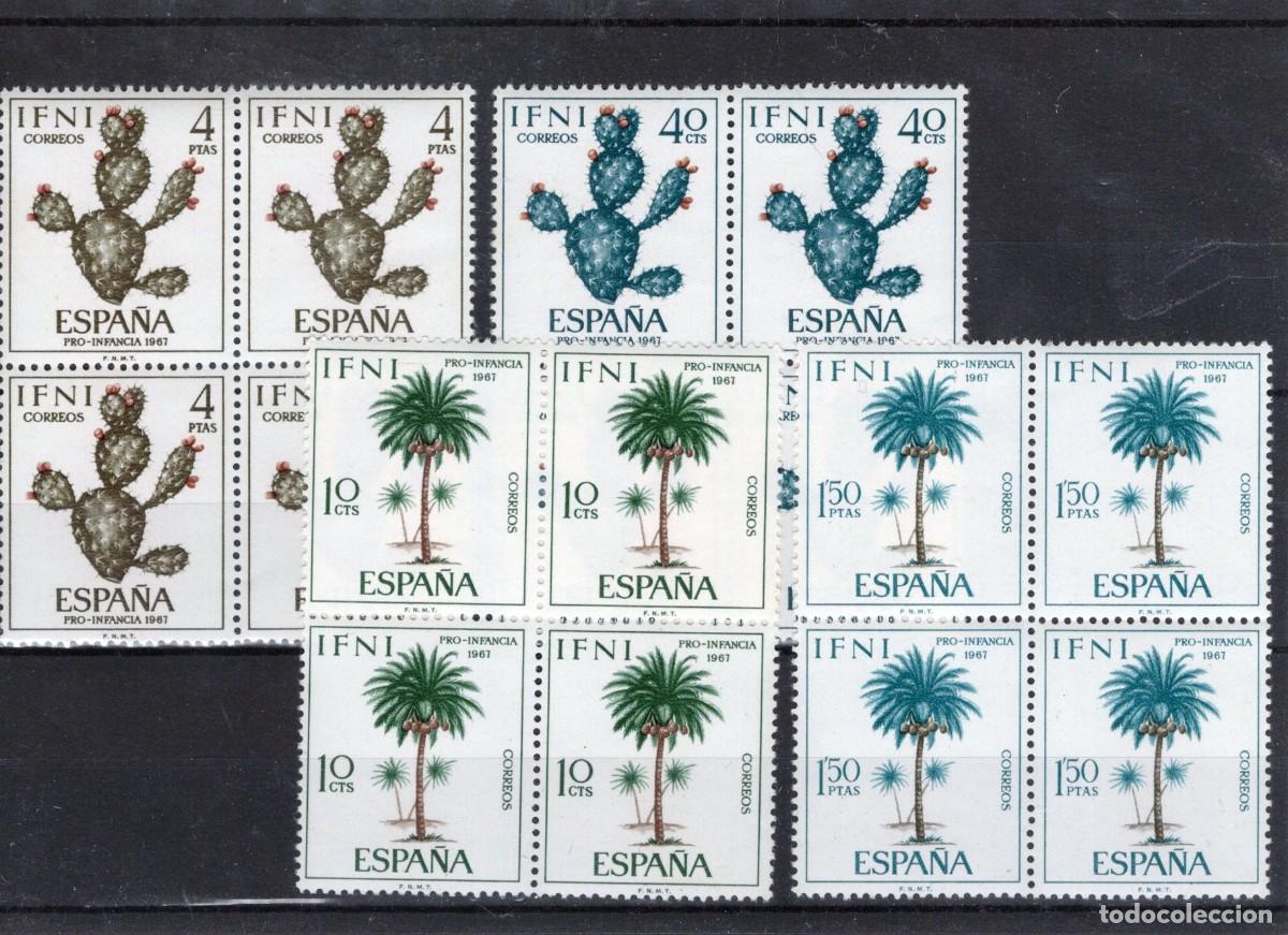 Sellos: Sellos DEPENDENCIAS ESPA&Ntilde;OLAS IFNI a&ntilde;o 1965 Edifil 225/228** SERIE COMPLETA bloque 4 en NUEVO