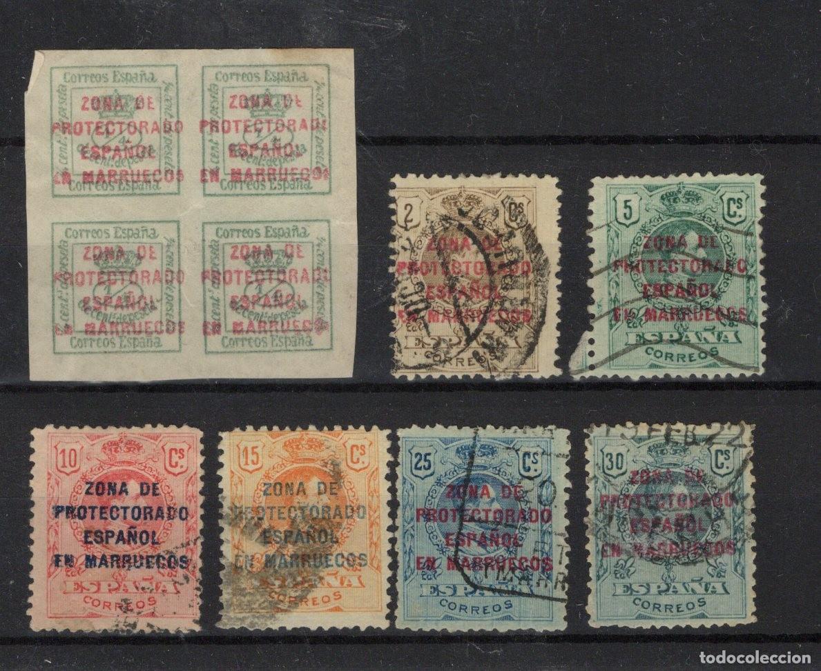 Briefmarken: Sellos DEPENDENCIAS ESPA&Ntilde;OLAS MARRUECOS a&ntilde;o 1916/20 Edifil 57/63&ordm; SERIE COMPLETA v.c. 45 &euro;