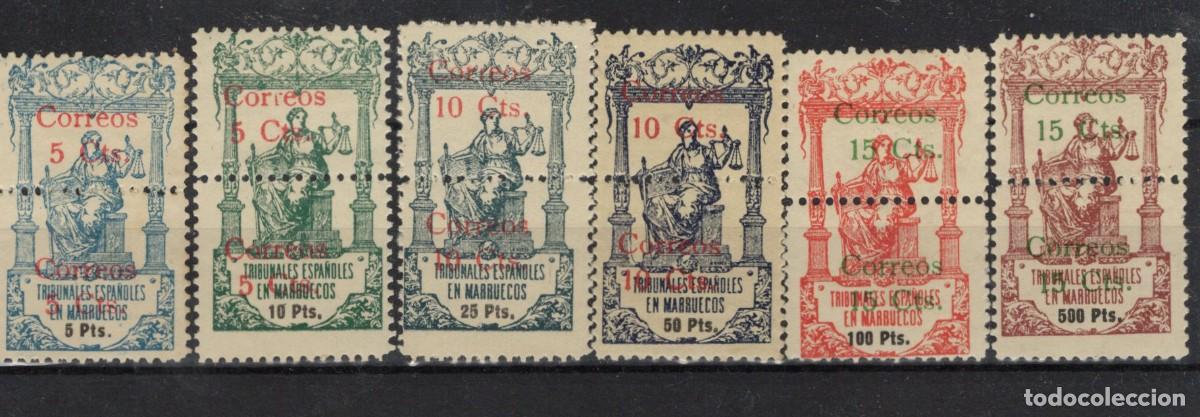 Briefmarken: Sellos DEPENDENCIAS ESPA&Ntilde;OLAS MARRUECOS a&ntilde;o 1920 Edifil 68/73* SERIE COMPLETA en NUEVO v.c. 40 &euro;