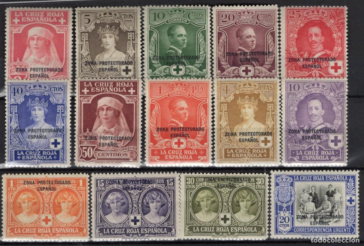 Briefmarken: Sellos DEPENDENCIAS ESPA&Ntilde;OLAS MARRUECOS a&ntilde;o 1926 Edifil 91/104** en NUEVO v.c. 85 &euro;