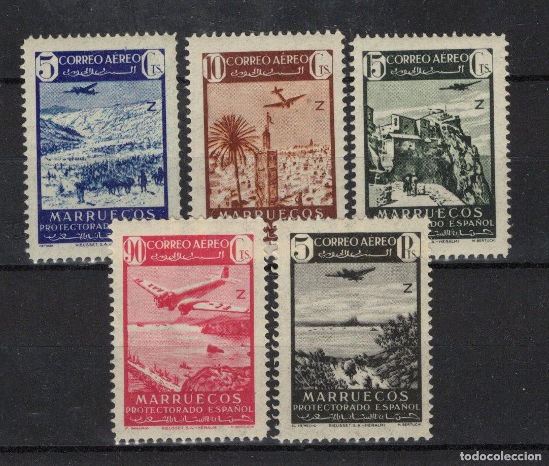 Briefmarken: Sellos DEPENDENCIAS ESPA&Ntilde;OLAS MARRUECOS a&ntilde;o 1942 Edifil 241/245** SERIE COMPLETA en NUEVO v.c. 4 &euro;
