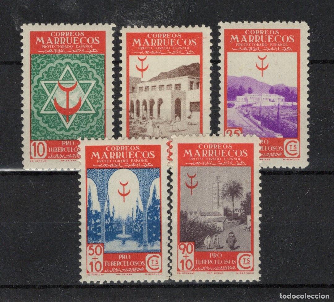 Briefmarken: Sellos DEPENDENCIAS ESPA&Ntilde;OLAS MARRUECOS a&ntilde;o 1946 Edifil 270/274** SERIE COMPLETA en NUEVO v.c. 4 &euro;