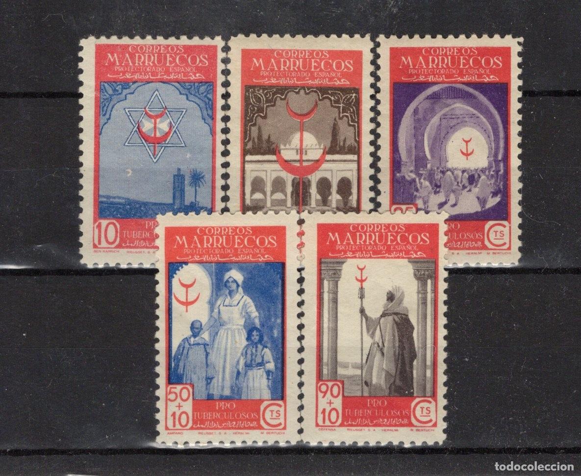 Stamps: Sellos DEPENDENCIAS ESPA&Ntilde;OLAS MARRUECOS a&ntilde;o 1947 Edifil 275/279* SERIE COMPLETA en NUEVO v.c. 4 &euro;
