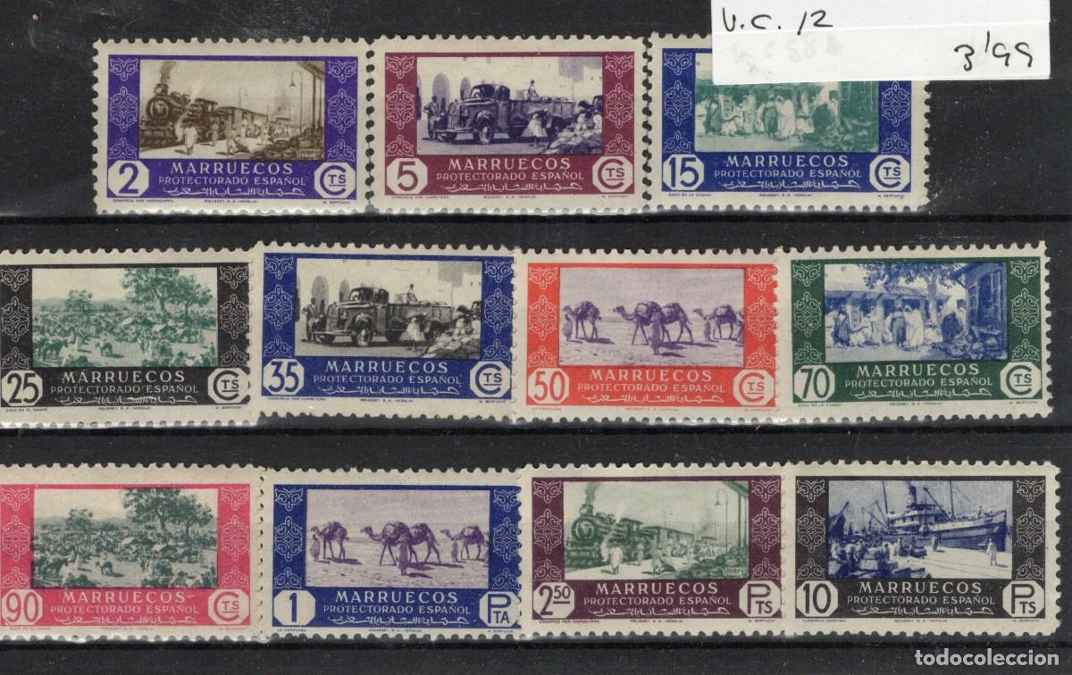 Briefmarken: Sellos DEPENDENCIAS ESPA&Ntilde;OLAS MARRUECOS a&ntilde;o 1948 Edifil 280/290* SERIE COMPLETA en NUEVO v.c. 12 &euro;