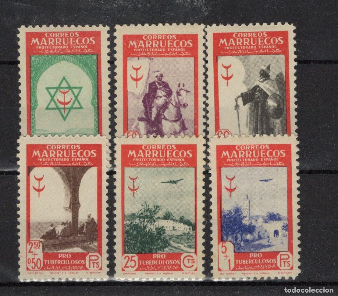 Briefmarken: Sellos DEPENDENCIAS ESPA&Ntilde;OLAS MARRUECOS a&ntilde;o 1948 Edifil 291/296*-** SERIE COMPLETA en NUEVO v.c. 39&euro;