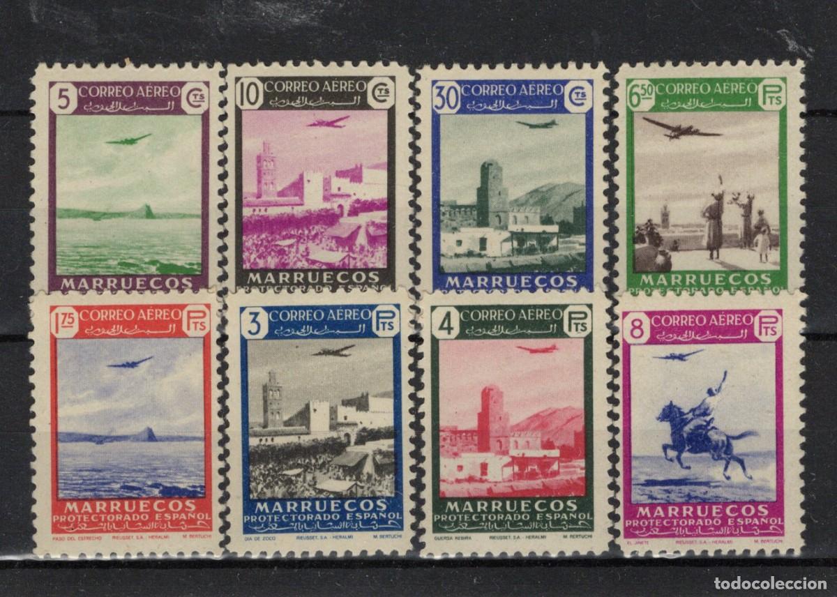 Briefmarken: Sellos DEPENDENCIAS ESPA&Ntilde;OLAS MARRUECOS a&ntilde;o 1949 Edifil 297/304** SERIE COMPLETA en NUEVO v.c. 18&euro;