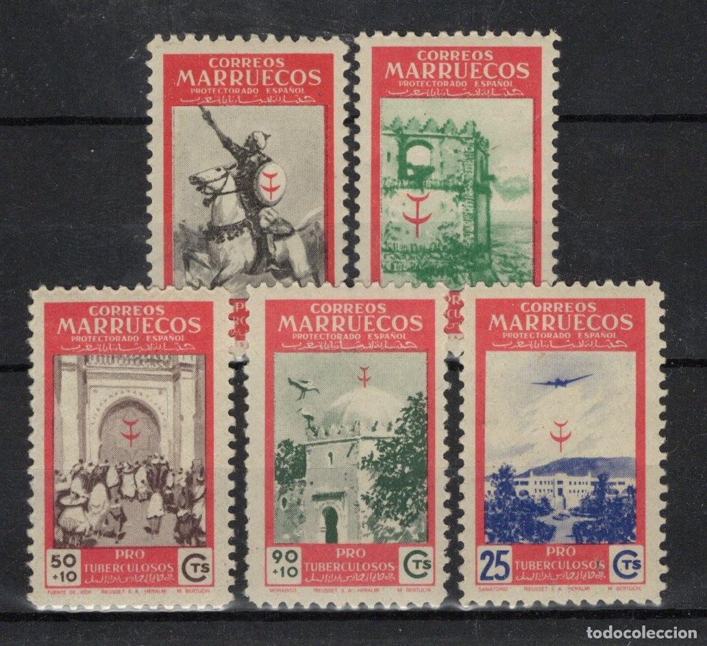 Briefmarken: Sellos DEPENDENCIAS ESPA&Ntilde;OLAS MARRUECOS a&ntilde;o 1950 Edifil 325/329** SERIE COMPLETA en NUEVO v.c. 4 &euro;