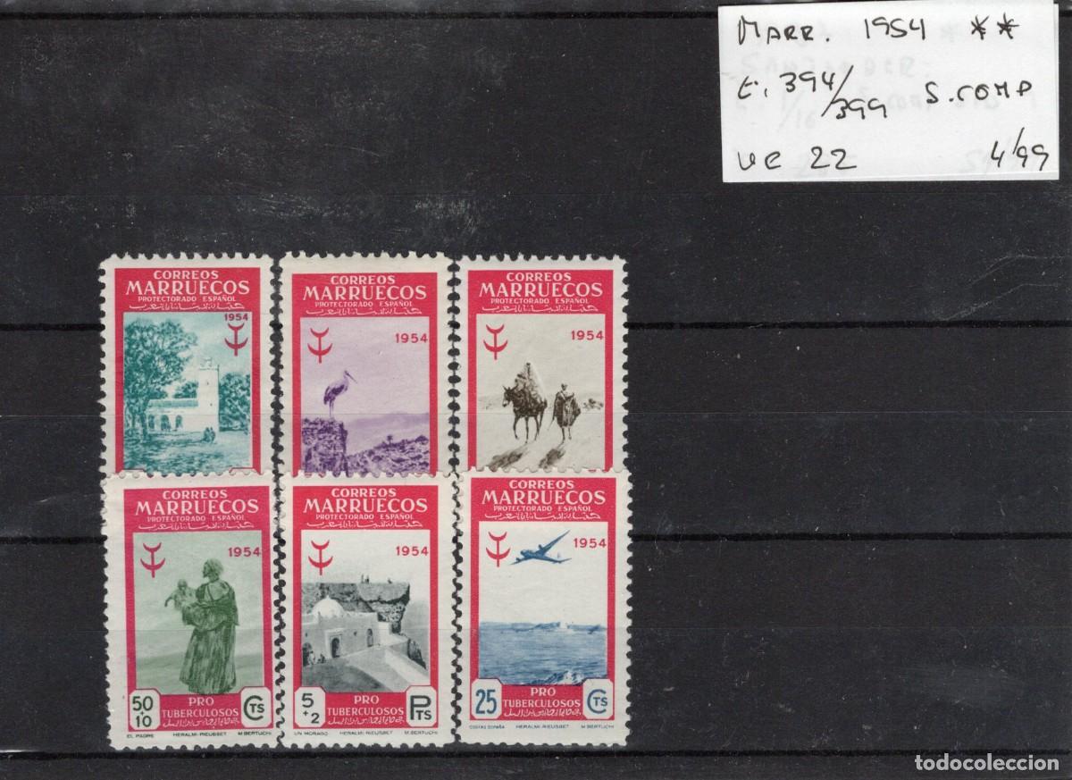 Briefmarken: Sellos DEPENDENCIAS ESPA&Ntilde;OLAS MARRUECOS a&ntilde;o 1954 Edifil 394/399** SERIE COMPLETA en NUEVO v.c. 22 &euro;