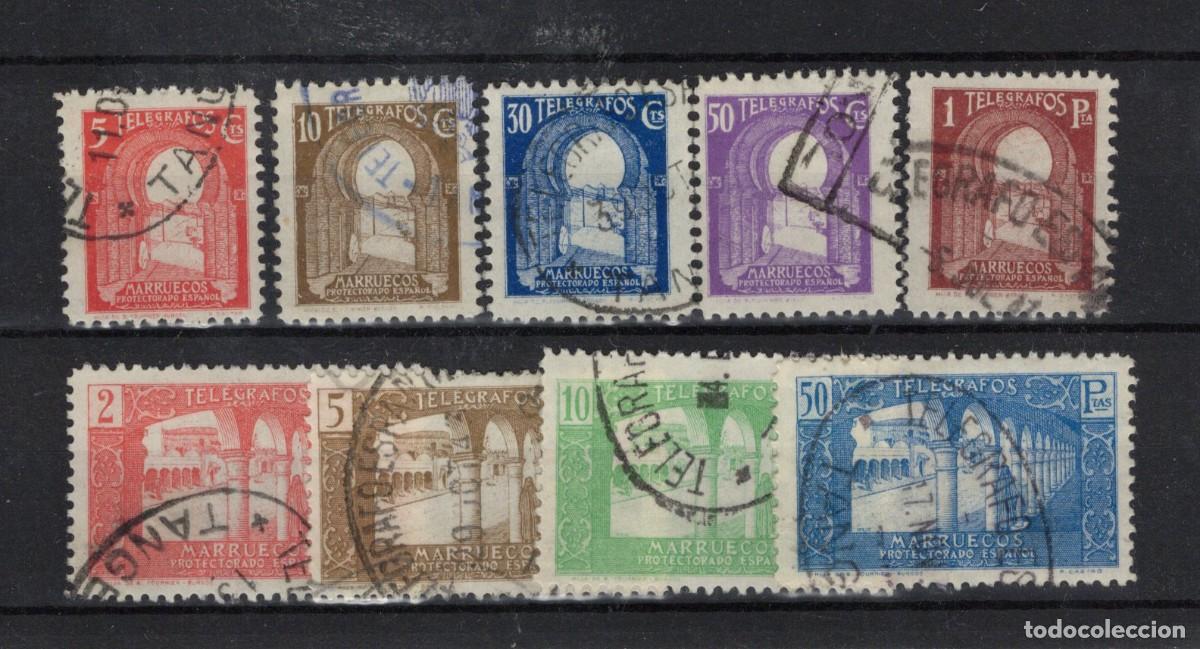 Briefmarken: Sellos DEPENDENCIAS ESPA&Ntilde;OLAS MARRUECOS telegrafos a&ntilde;o 1938 Edifil 42/50&ordm; SERIE COMPLETA v.c. 12 &euro;