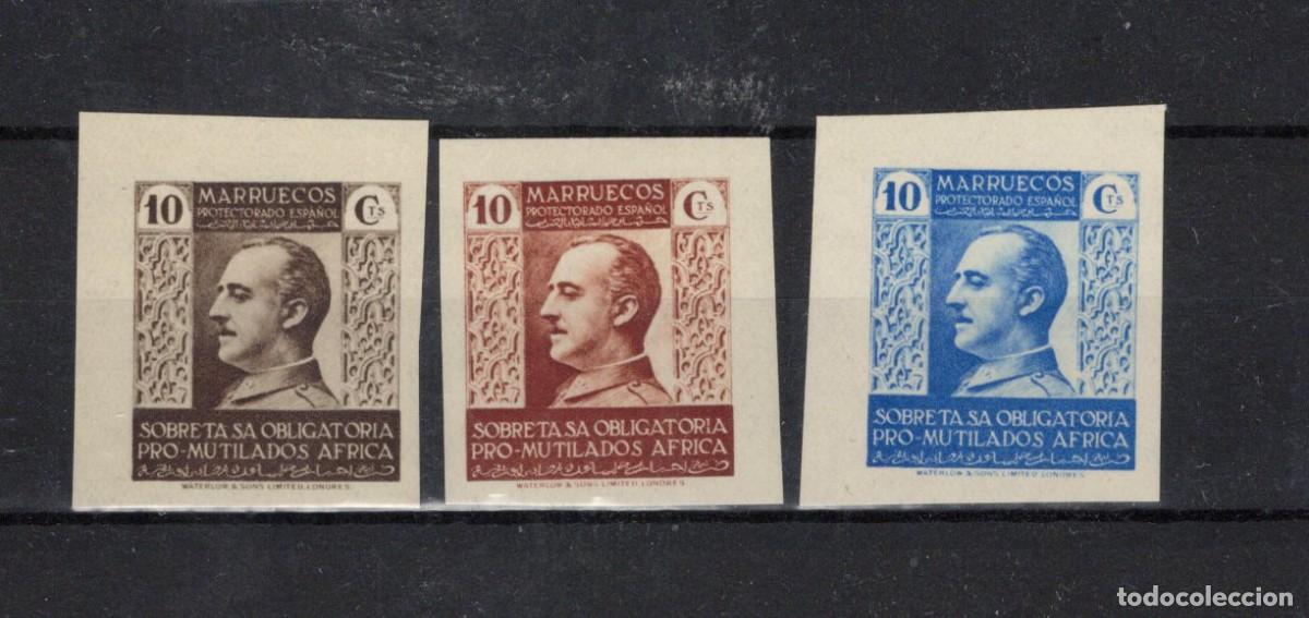 Briefmarken: Sellos DEPENDENCIAS ESPA&Ntilde;OLAS MARRUECOS beneficiencia a&ntilde;o 1938 Edifil SH4/6** SERIE COMPL v.c. 24 &euro;