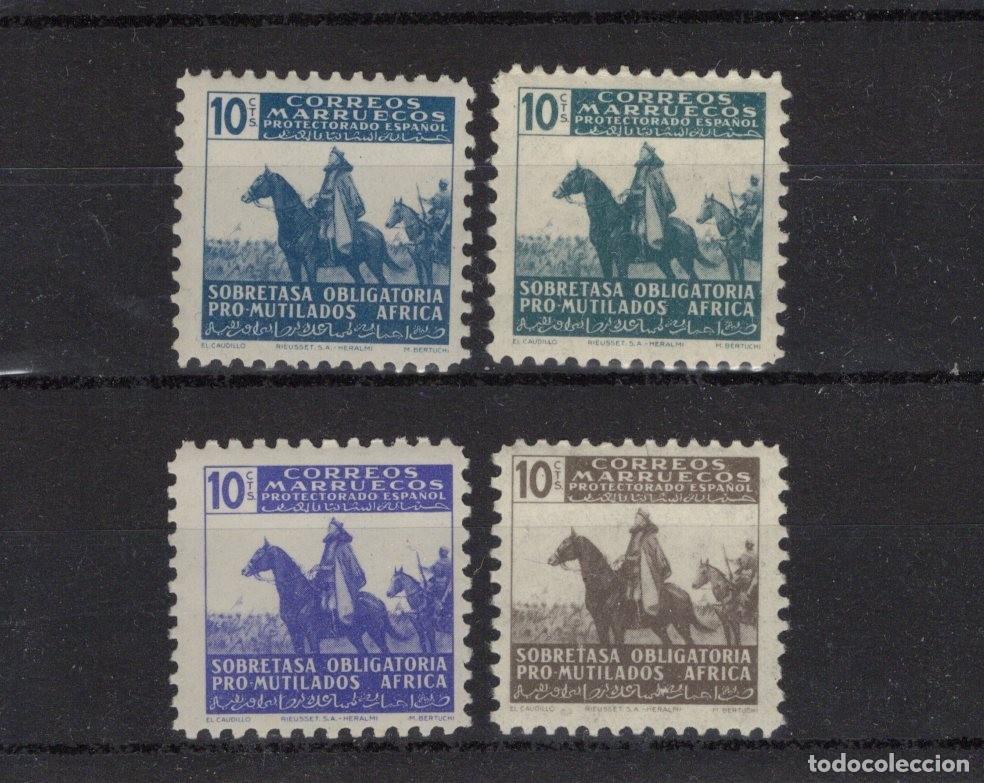 Stamps: Sellos DEPENDENCIAS ESPA&Ntilde;OLAS MARRUECOS beneficiencia a&ntilde;o 1943 Edifil 22/25** SERIE COMPLETA v.c. 68