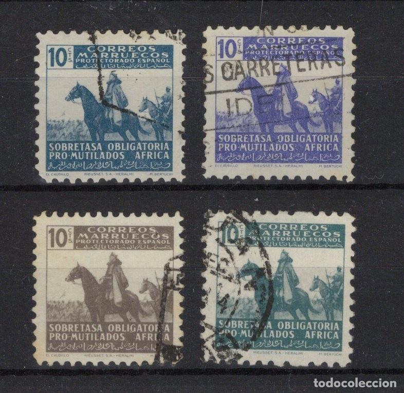 Stamps: Sellos DEPENDENCIAS ESPA&Ntilde;OLAS MARRUECOS beneficiencia a&ntilde;o 1943 Edifil 22/25&ordm; SERIE COMPLETA v.c. 2