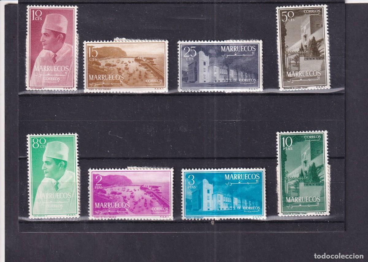 Briefmarken: Sellos DEPENDENCIAS ESPA&Ntilde;OLAS MARRUECOS REINO INDEPENDIENTE zona norte a&ntilde;o 1956 Edifil 1/8** v.c. 35