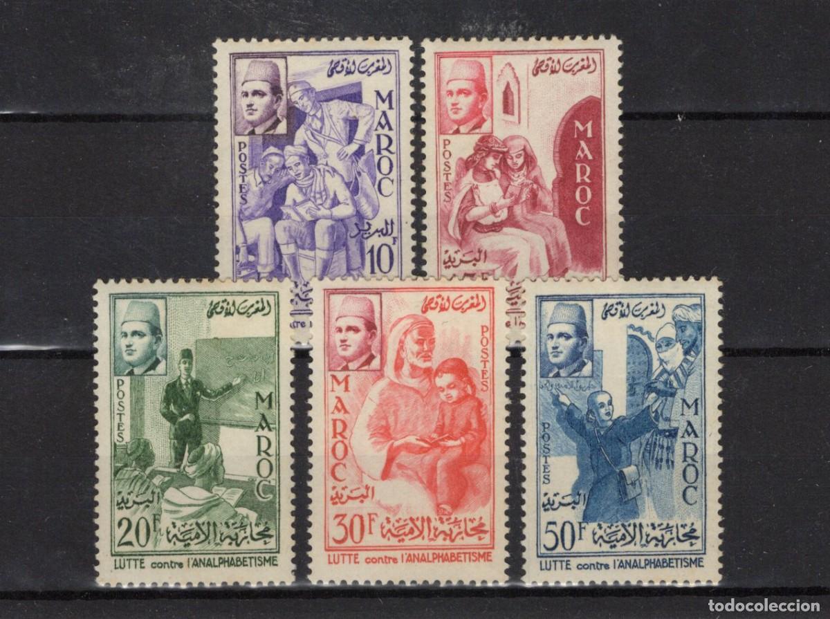 Stamps: Sellos DEPENDENCIAS ESPA&Ntilde;OLAS MARRUECOS REINO INDEPENDIENTE zona sur a&ntilde;o 1956 Edifil 369/373*