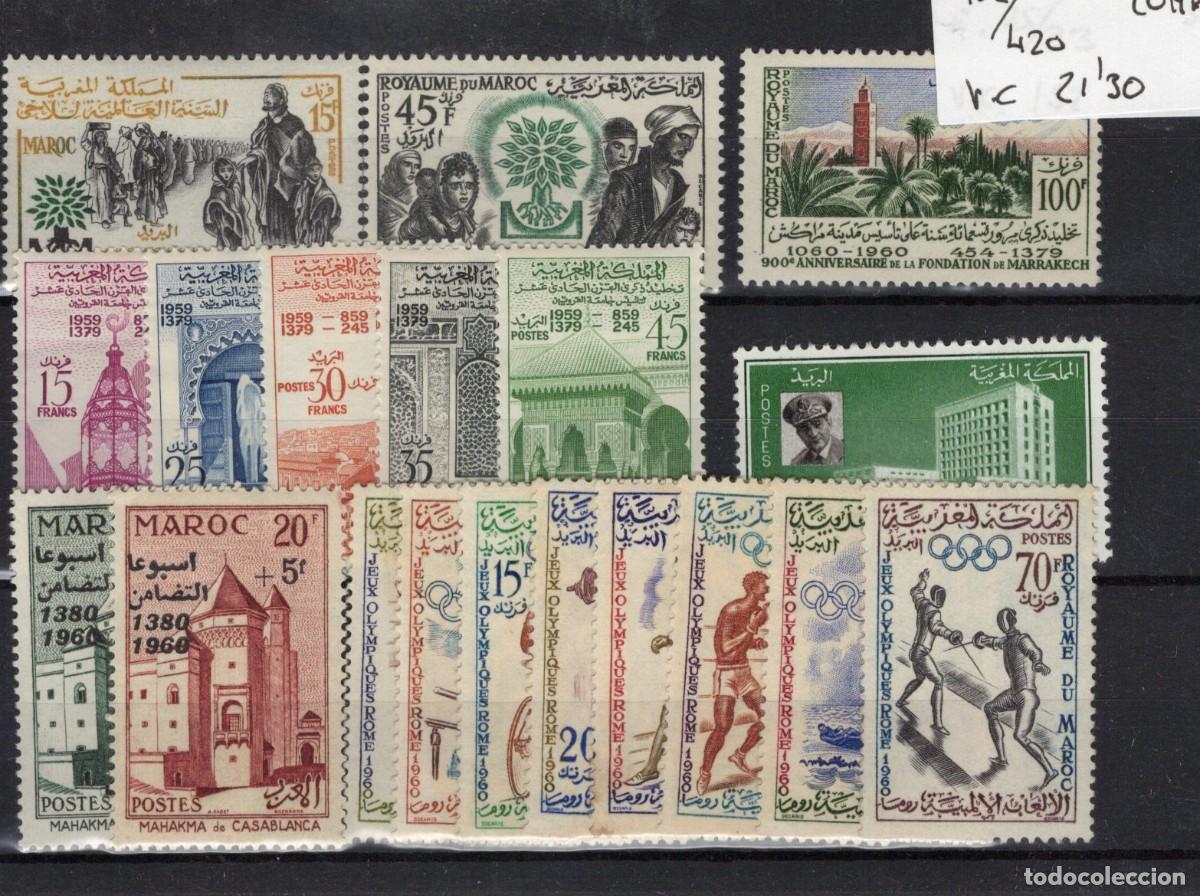 Stamps: Sellos DEPENDENCIAS ESPA&Ntilde;OLAS MARRUECOS REINO INDEP. zona sur a&ntilde;o 1960 COMPLETO Edifil 402/420*