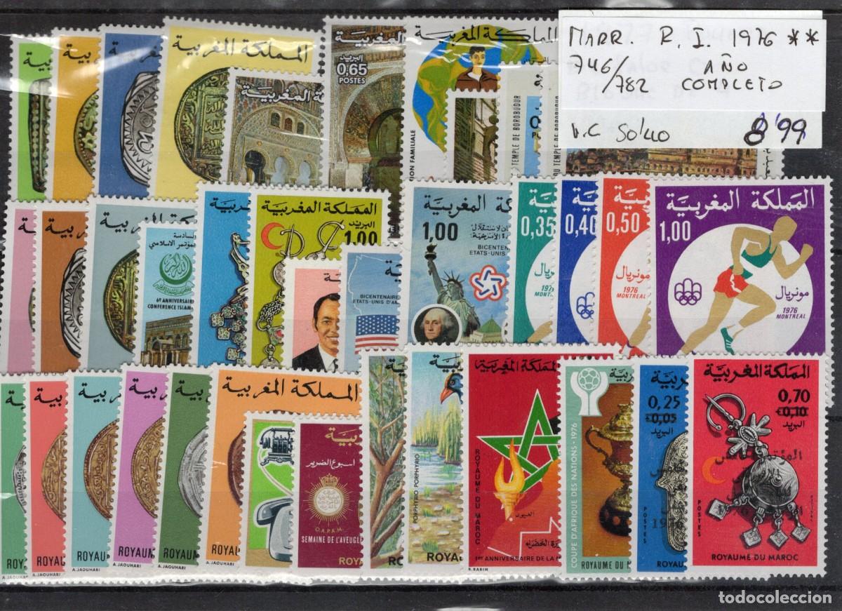 Stamps: Sellos DEPENDENCIAS ESPA&Ntilde;OLAS MARRUECOS REINO INDEP. zona sur a&ntilde;o 1976 COMPLETO Edifil 746/782**