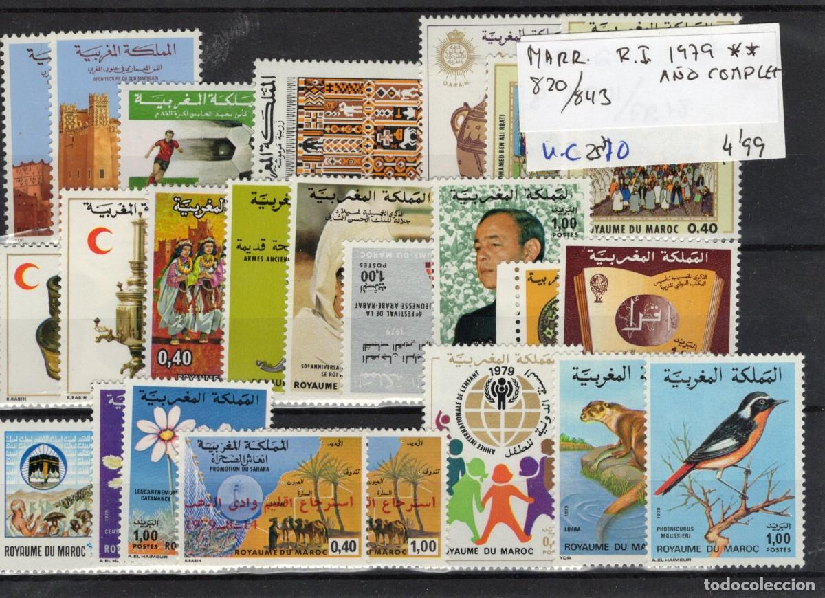 Stamps: Sellos DEPENDENCIAS ESPA&Ntilde;OLAS MARRUECOS REINO INDEP. zona sur a&ntilde;o 1979 COMPLETO Edifil 820/843**