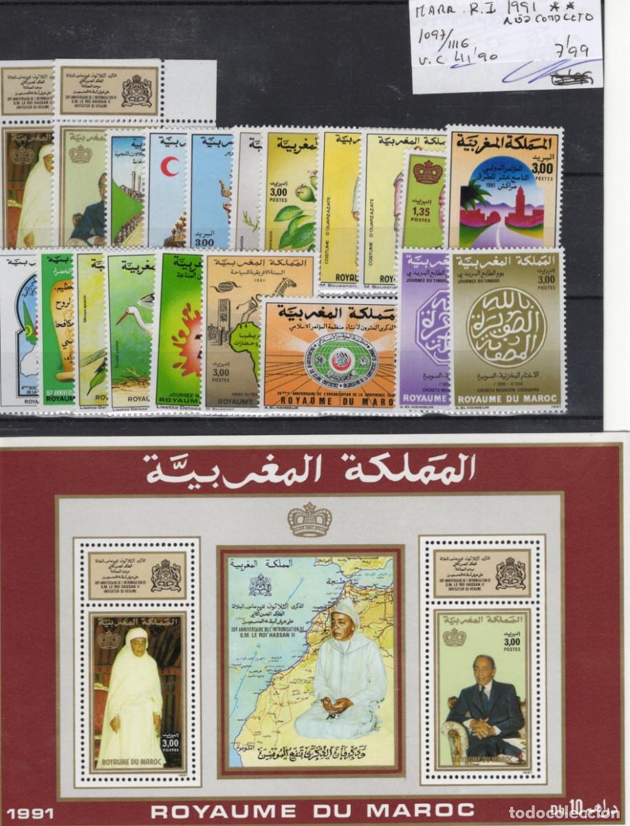 Stamps: Sellos DEPENDENCIAS ESPA&Ntilde;OLAS MARRUECOS REINO INDEP. zona sur a&ntilde;o 1991 COMPLETO Edifil 1097/1116**