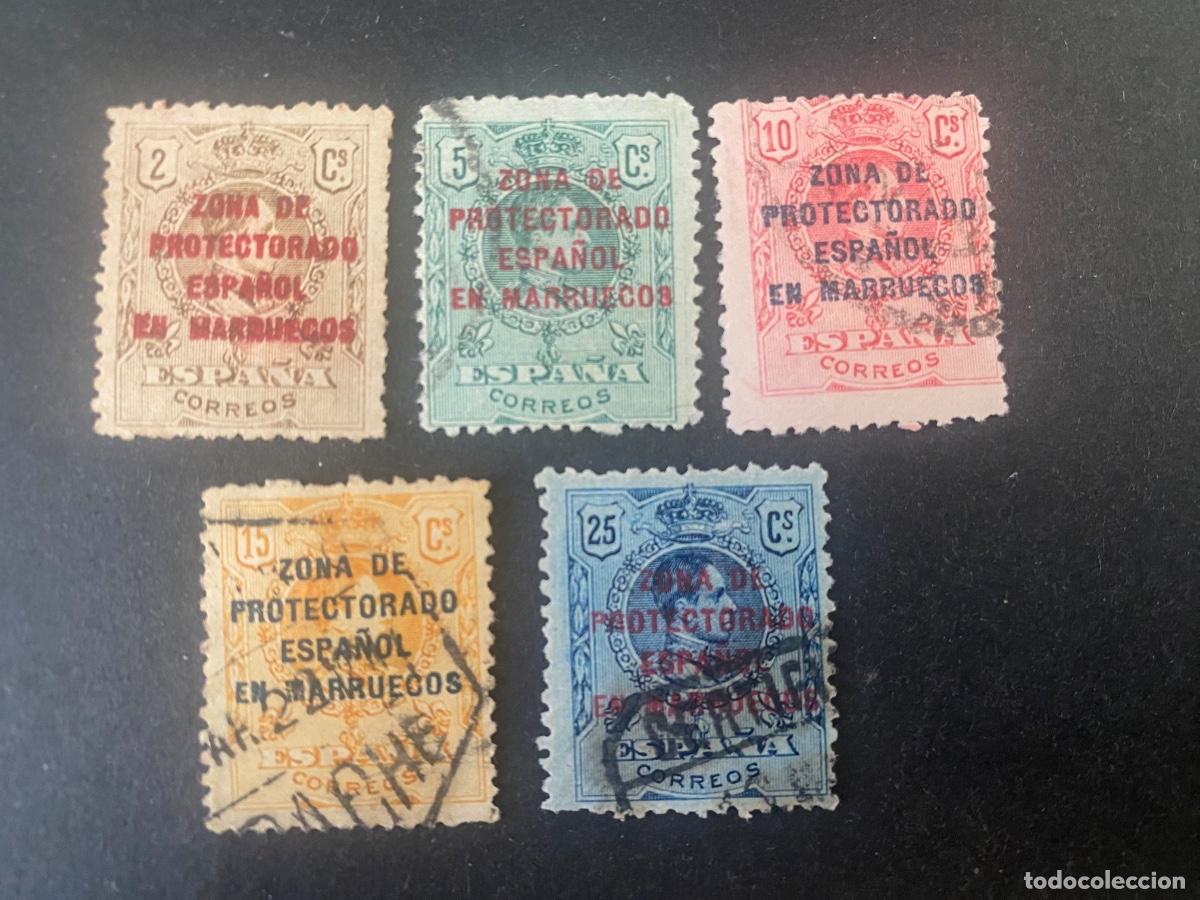 Francobolli: Espa&ntilde;a Marruecos 1916/20 sellos usados