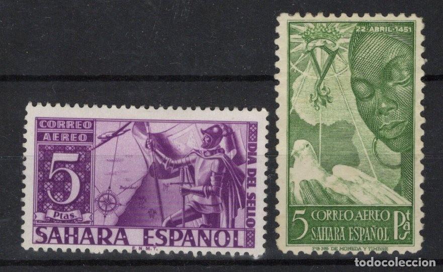 Selos: Sellos DEPENDENCIAS ESPA&Ntilde;OLAS SAHARA a&ntilde;o 1950/51 Edifil 86/87* SERIE COMPLETA v.c. 21 &euro;